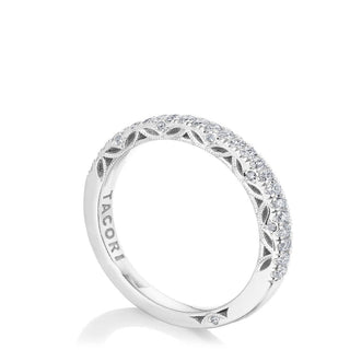 French Pavé Diamond Wedding Band