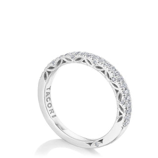 French Pavé Diamond Wedding Band