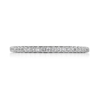 French Pavé Diamond Wedding Band