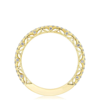 French Pavé Diamond Wedding Band