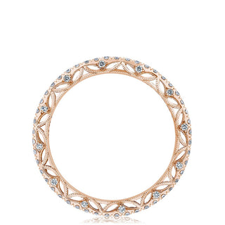French Pavé Diamond Wedding Band