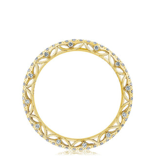 French Pavé Diamond Wedding Band