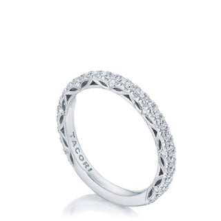 French Pavé Diamond Wedding Band