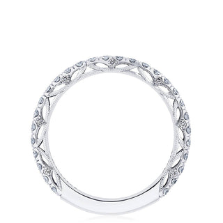 French Pavé Diamond Wedding Band