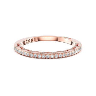 French Pavé Diamond Wedding Band