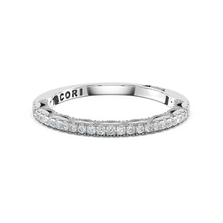 French Pavé Diamond Wedding Band