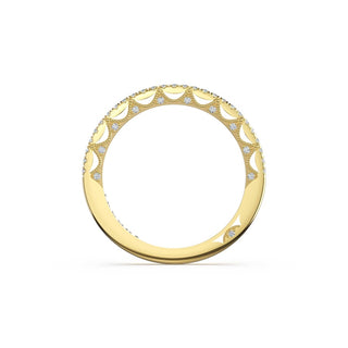 French Pavé Diamond Wedding Band