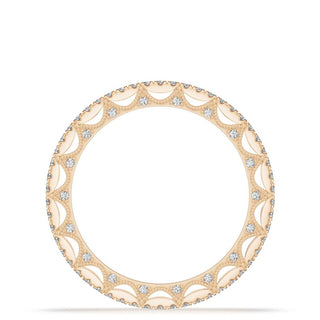 French Pavé Diamond Wedding Band