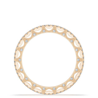 French Pavé Diamond Wedding Band