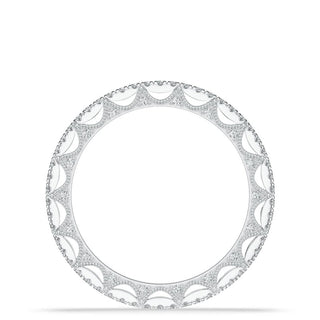 French Pavé Diamond Wedding Band