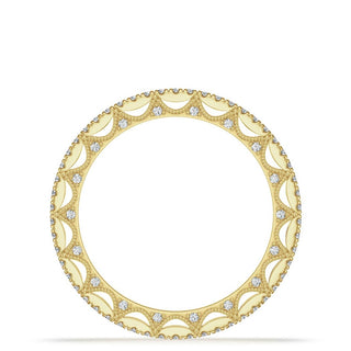 French Pavé Diamond Wedding Band