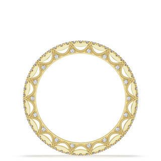 French Pavé Diamond Wedding Band
