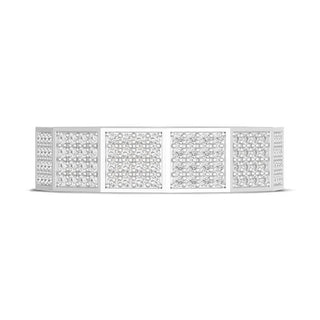 Diamond Faceted - Full Coverage Wedding Band in High Polish  - 6mm