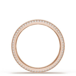 Bevel Edge Diamond Wedding Band in High Polish - 5mm