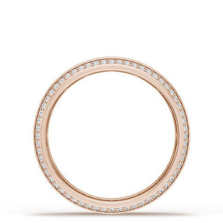 Bevel Edge Diamond Wedding Band in High Polish - 5mm
