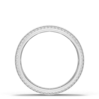 Bevel Edge Diamond Wedding Band in High Polish - 5mm