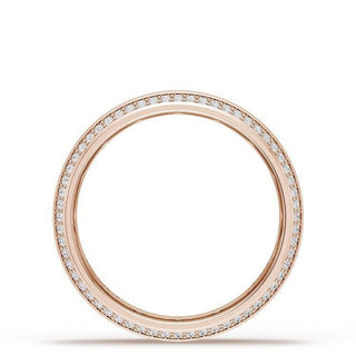 Bevel Edge Diamond Wedding Band in Satin Finish - 5mm