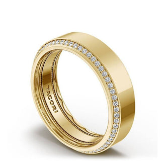 Bevel Edge Diamond Wedding Band in High Polish - 7mm