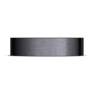Titanium Two-Tone Flat Wedding Band - 6mm