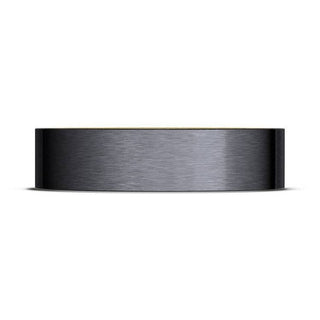 Titanium Two-Tone Flat Wedding Band - 6mm