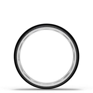 Titanium Two-Tone Round Wedding Band - 6mm