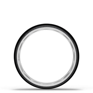 Titanium Two-Tone Round Wedding Band - 6mm