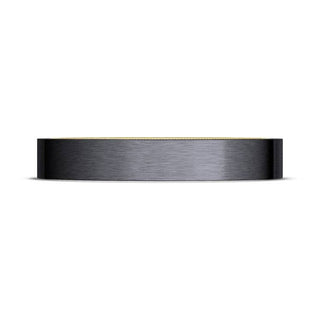 Titanium Two-Tone Flat Wedding Band - 4mm