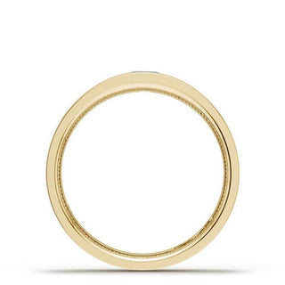 Bezel Set Diamond Wedding Band in Satin Finish