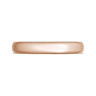 Classic Two-Tone Rounded Wedding Band in High Polish