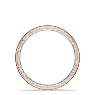 Classic Two-Tone Rounded Wedding Band in High Polish
