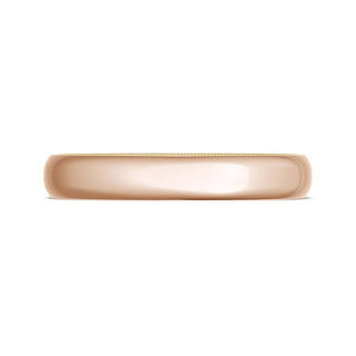 Classic Two-Tone Rounded Wedding Band in High Polish