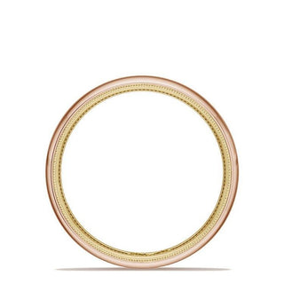 Classic Two-Tone Rounded Wedding Band in High Polish