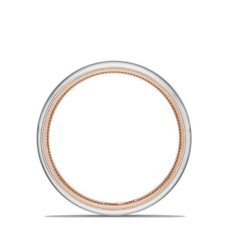 Classic Two-Tone Rounded Wedding Band in High Polish