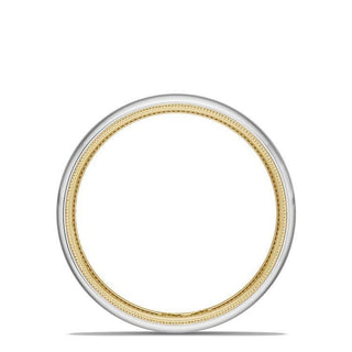Classic Two-Tone Rounded Wedding Band in High Polish