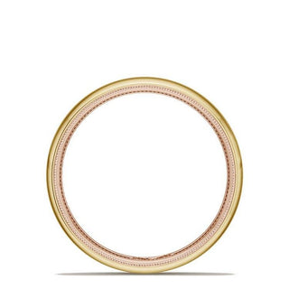 Classic Two-Tone Rounded Wedding Band in High Polish