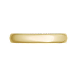 Classic Two-Tone Rounded Wedding Band in High Polish