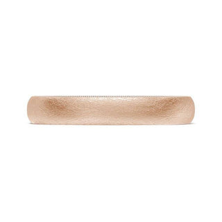 Classic Two-Tone Rounded Wedding Band in Brushed Finish