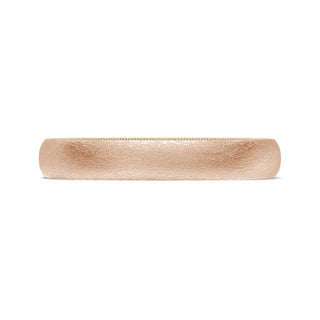 Classic Two-Tone Rounded Wedding Band in Brushed Finish