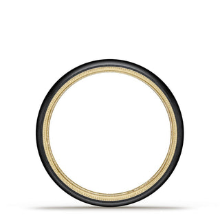 Titanium Two-Tone Round Wedding Band - 4mm