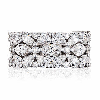 East West Marquise and Pear Mosaic Band