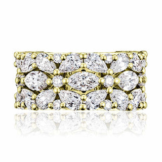East West Marquise and Pear Mosaic Band