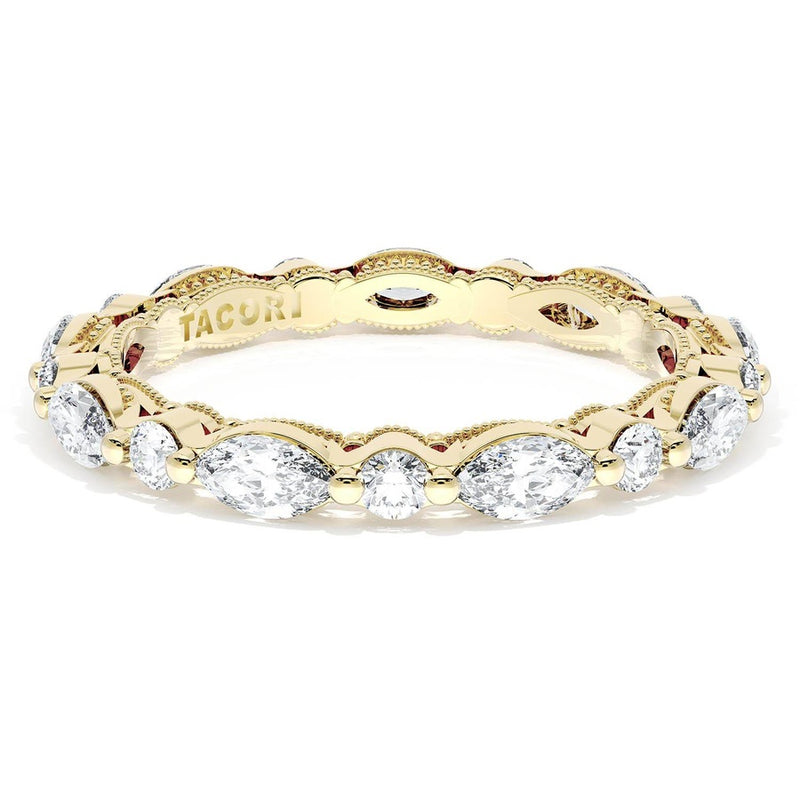 Marquise and Round Diamond Wedding Band, 2.80mm