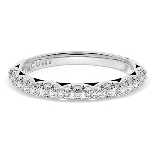 Pavé Diamond Wedding Band, 2.4mm