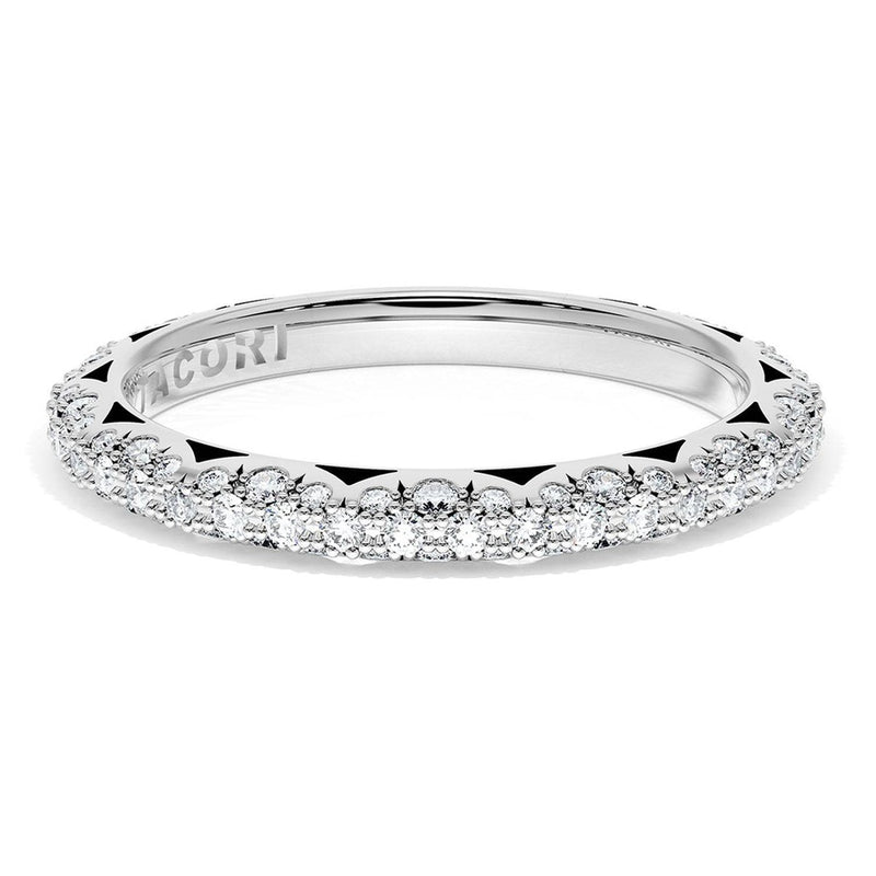 Pavé Diamond Wedding Band, 2.4mm