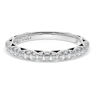 Pavé Diamond Wedding Band, 2.4mm