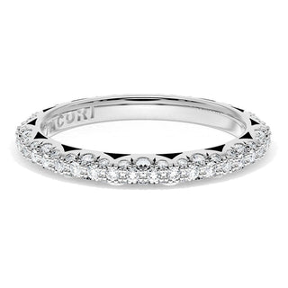 Pavé Diamond Wedding Band, 2.4mm