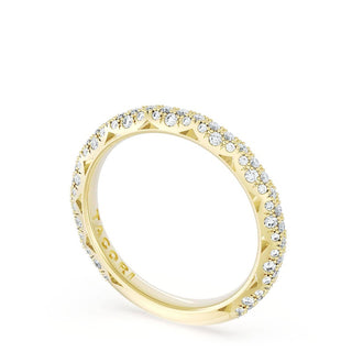 Pavé Diamond Wedding Band, 2.4mm
