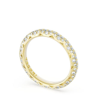 Pavé Diamond Wedding Band, 2.4mm