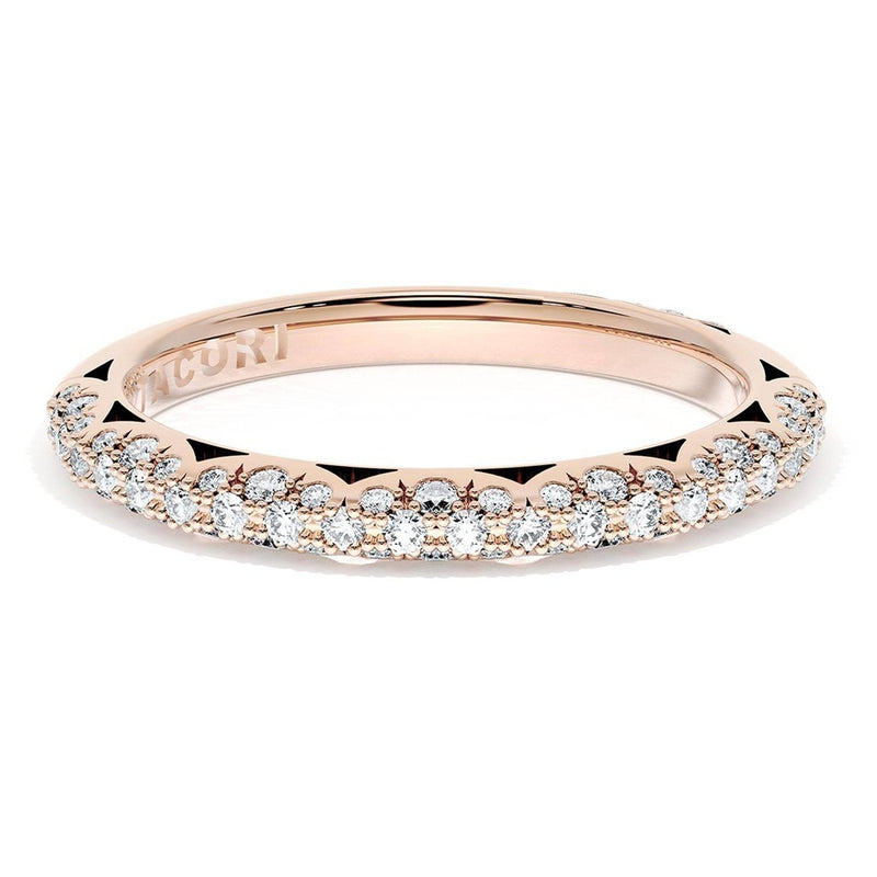Pavé Diamond Wedding Band, 2.4mm