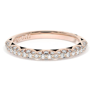 Pavé Diamond Wedding Band, 2.4mm